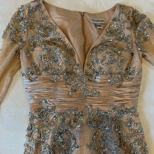 Sherri hill embellished sequin cocktail dress long sleeve